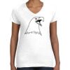 Women's Fine Jersey V-Neck Tee Thumbnail