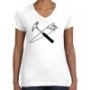 Women's Fine Jersey V-Neck Tee Thumbnail